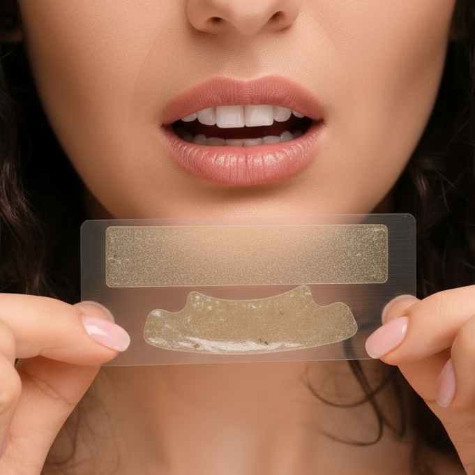 <p>V34 vs. Traditional Whitening Strips</p>